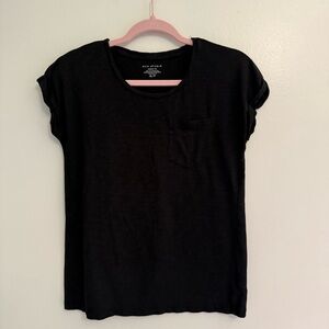 Max Studio Black Short Sleeve Tee